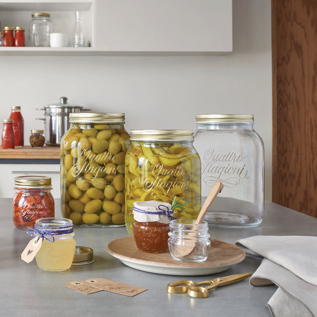 Bormioli Rocco Quattro Stagioni 67 oz. Food Jar wide Mouth (Set of 6)