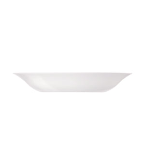Bormioli Rocco White Moon 9" Opal Glass Soup Plate (Set of 24)