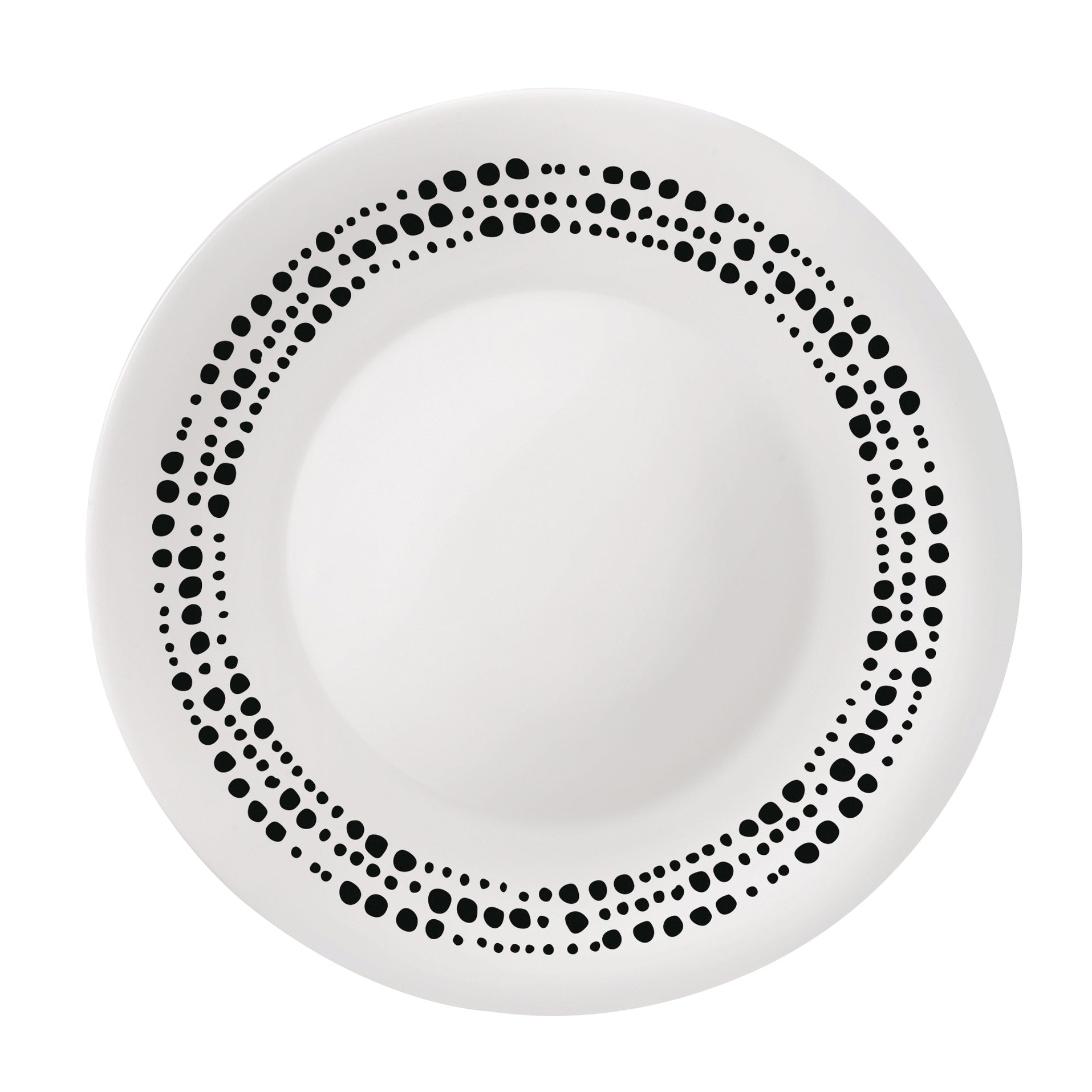 Bormioli Rocco White Moon Chiaroscuro 10.75" Opal Glass Dinner Plate, Sfere (Set of 24)