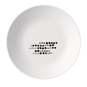 Bormioli Rocco White Moon Chiaroscuro 8.75" Opal Glass Soup Plate, Sfere (Set of 24)