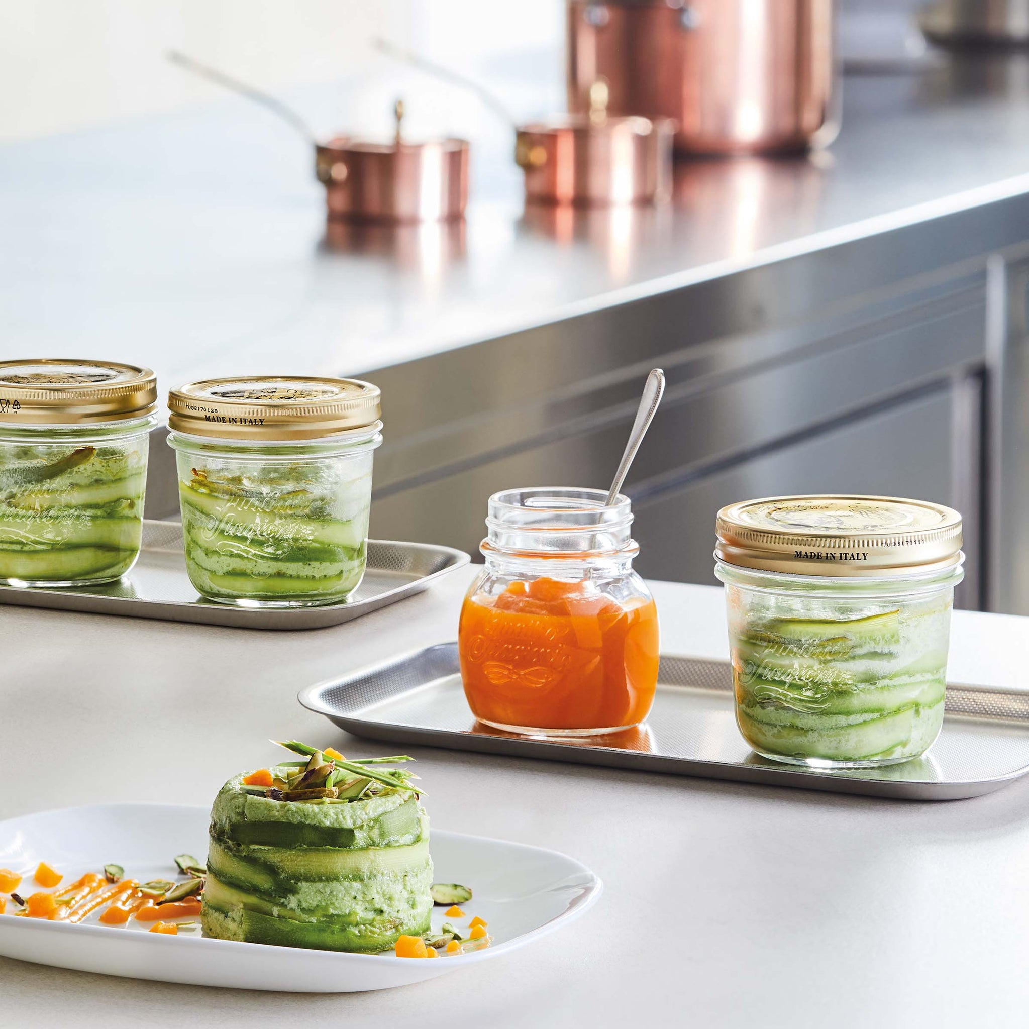 Quattro Stagioni 10.75 oz. Jar Canning Wide Mouth (Set of 4)