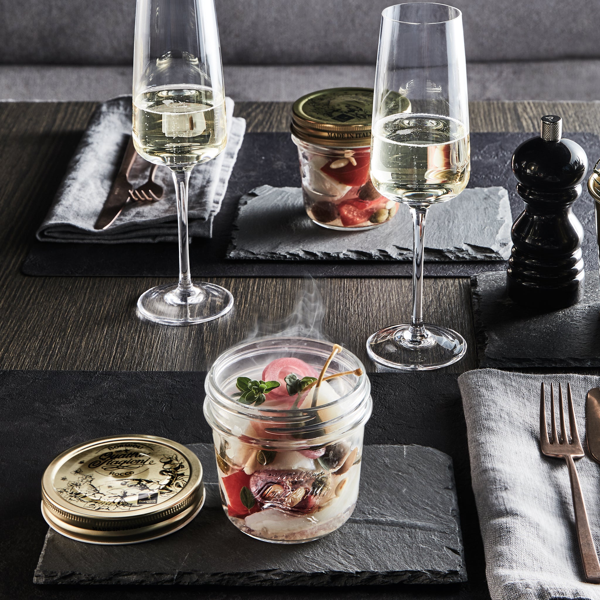 Quattro Stagioni 10.75 oz. Jar Canning Wide Mouth (Set of 4)