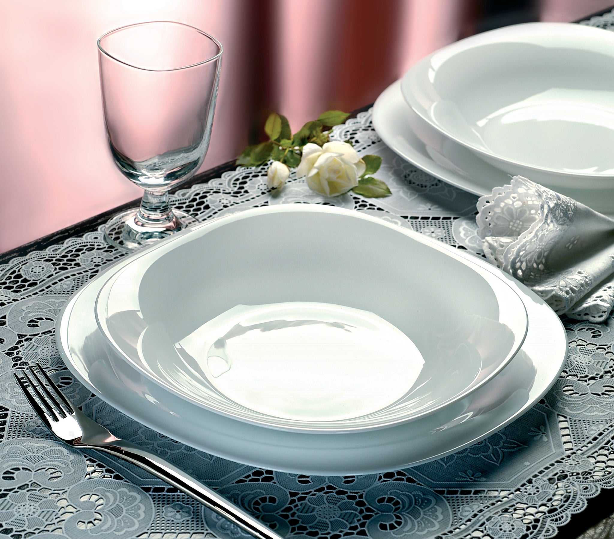 Parma 8.75" Opal Glass Soup Plate (Set of 24)