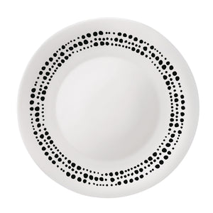 White Moon Chiaroscuro 10.75" Opal Glass Dinner Plate, Sfere (Set of 24)