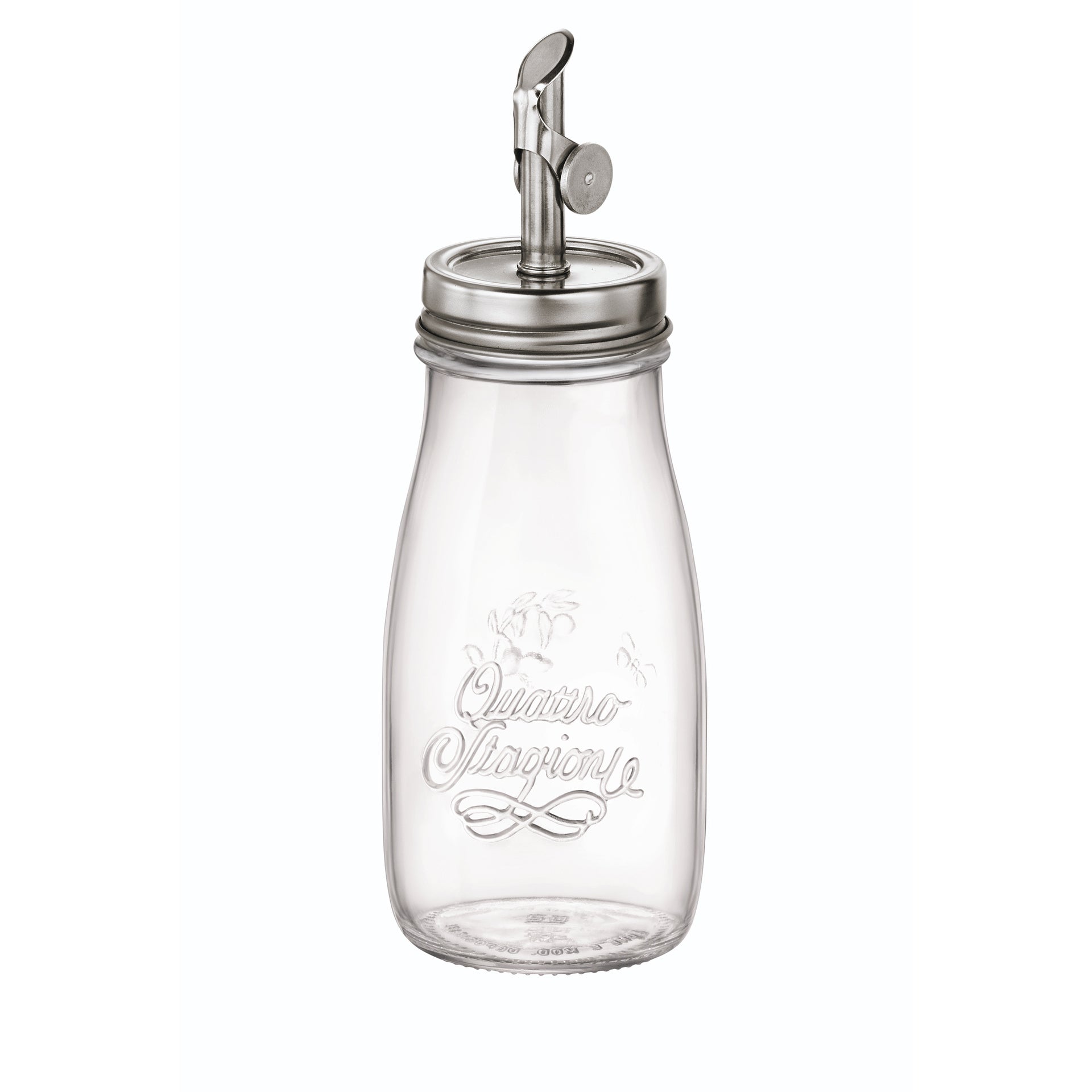 Quattro Stagioni 13.5 oz. Glass Oil Bottle (Set of 2)