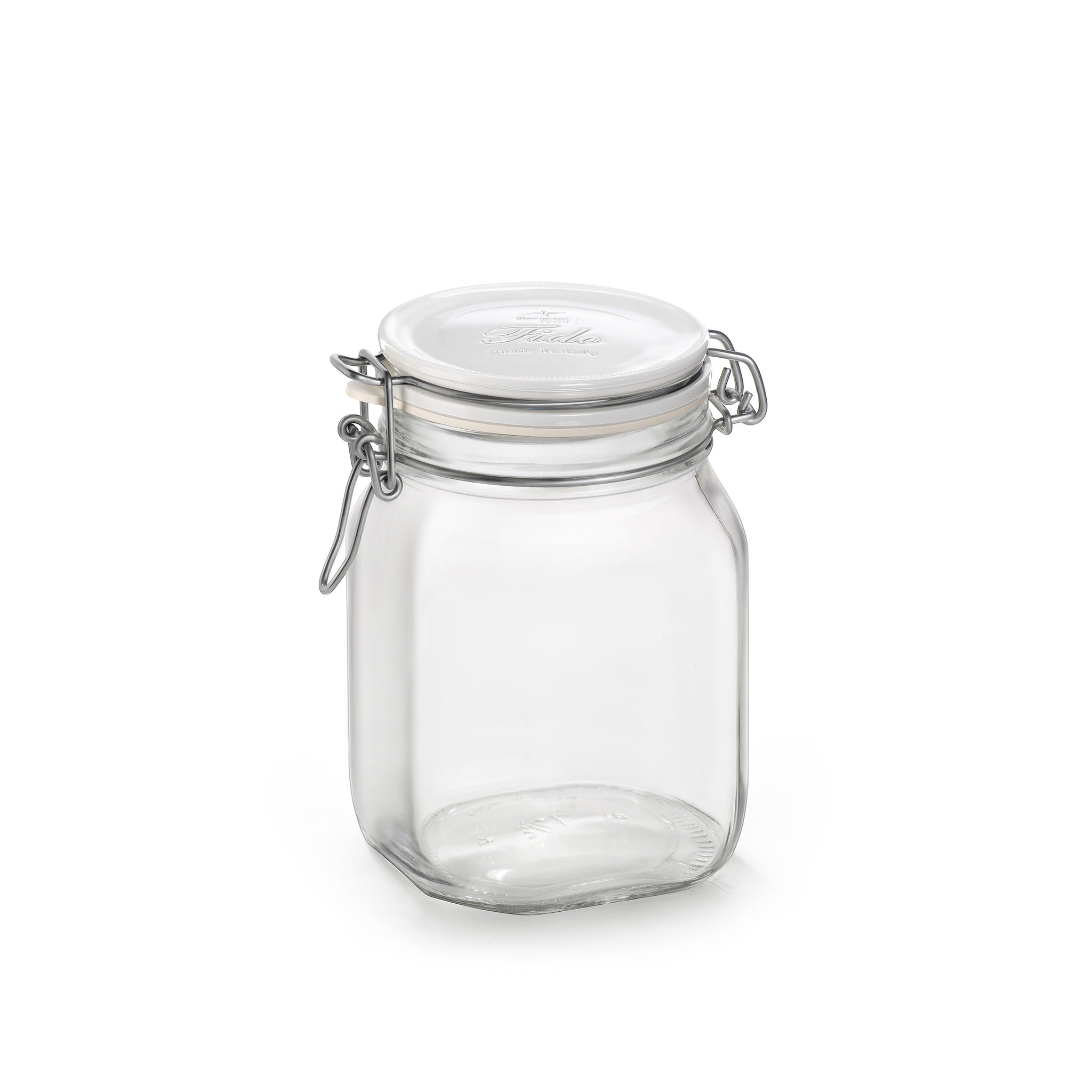 Fido 33.75 oz. Food Jar, White Top (Set of 12)