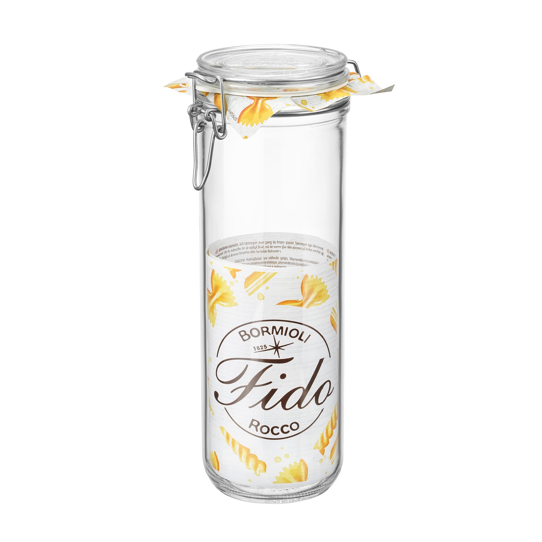 Fido Cylinder 50.75 oz. Spaghetti Jar, Clear (Set of 6)